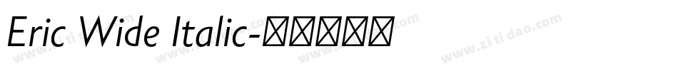 Eric Wide Italic字体转换